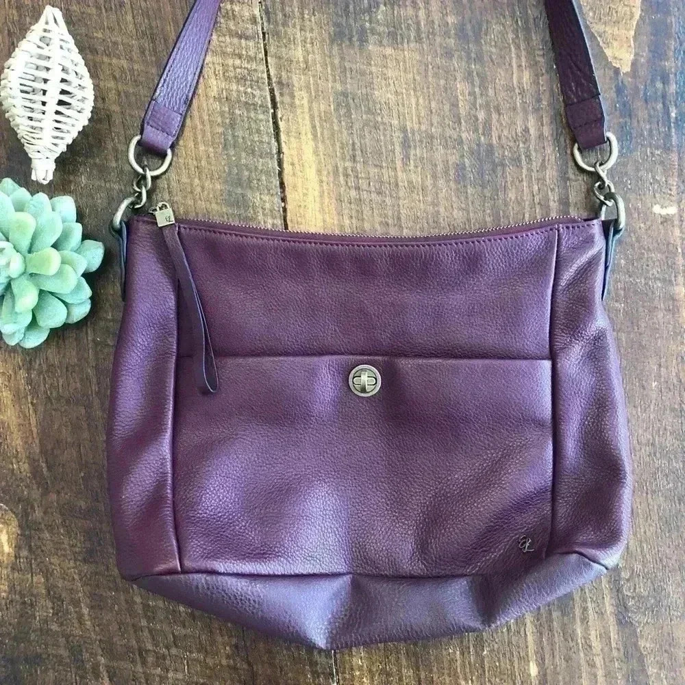 Elliott Lucca | Coraline Leather Hobo, Color is Cabernet